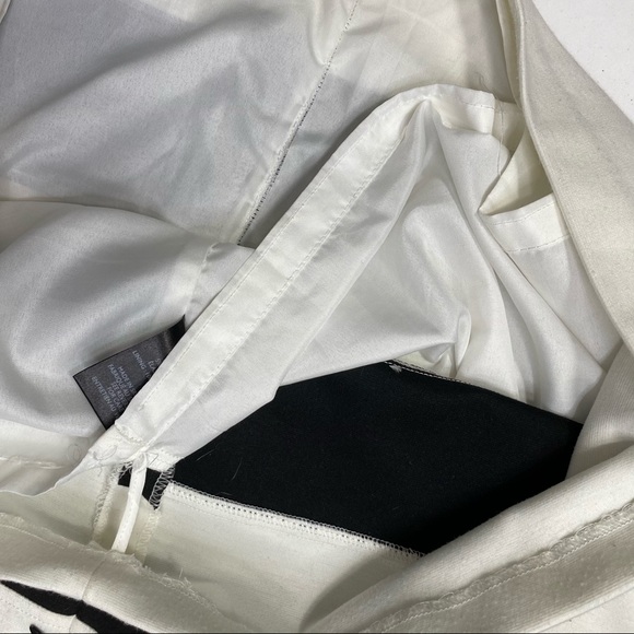 Sandro Jersey Mini Skirt Striped Colorblock Black & White Stretch 12 Large - Picture 7 of 9